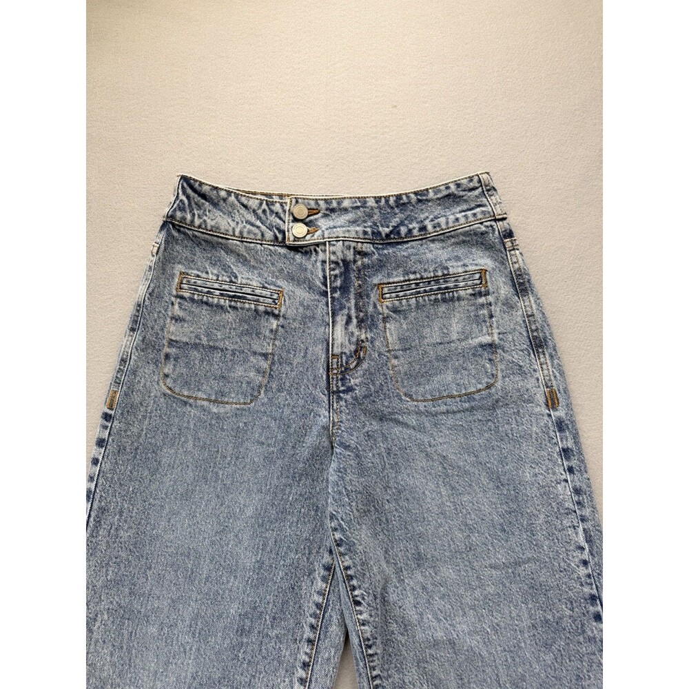 Habitual Women’s Wide Leg Jeans Size 26 High Rise Light Wash Blue Denim Pants - Picture 6 of 16
